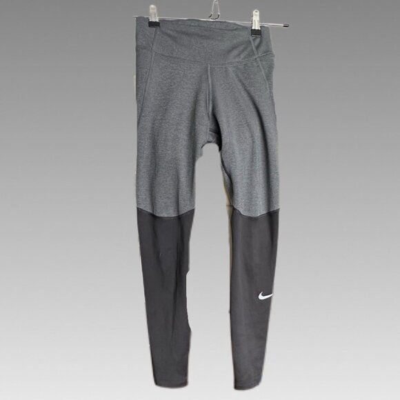 NIKE | Black Gray Running Tights | Dri-Fit Fast Warm Runway XS | Performance - Picture 3 of 14